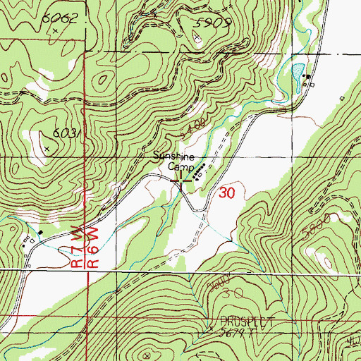 Topographic Map of 09N06W30CABA01 Well, MT