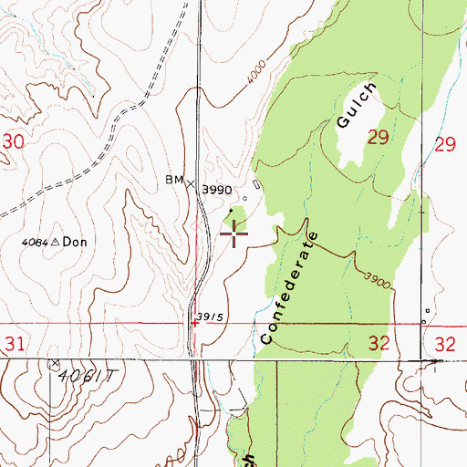 Topographic Map of 09N02E29CB__01 Well, MT