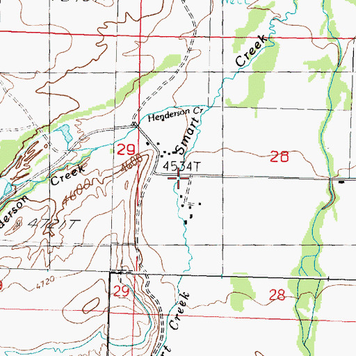 Topographic Map of 09N13W28CBAA01 Well, MT