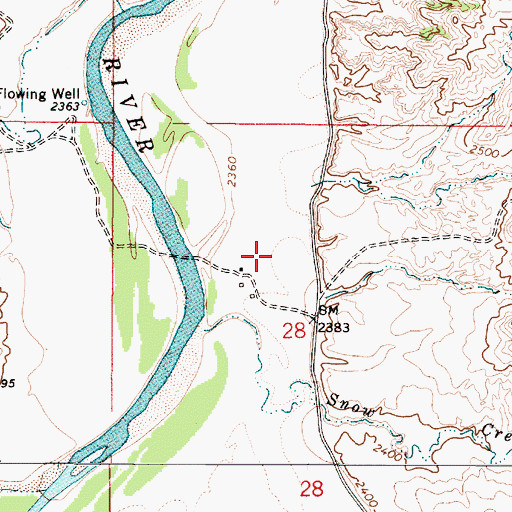 Topographic Map of 09N51E28BD__01 Well, MT