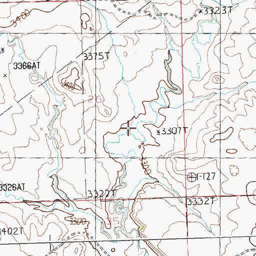 Topographic Map of 09N25E26DBAD01 Well, MT