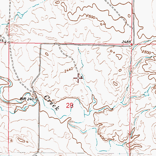 Topographic Map of 09N47E28ACBA01 Well, MT