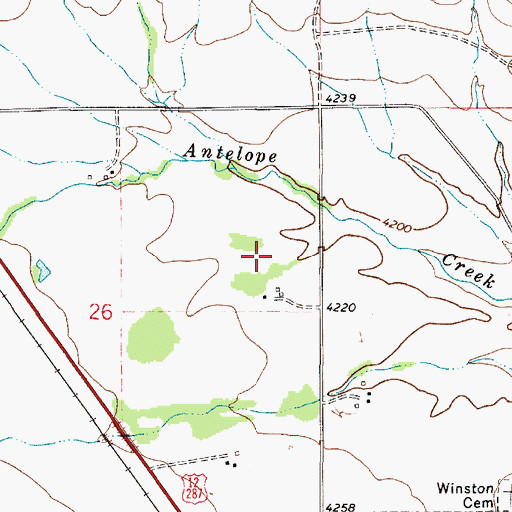 Topographic Map of 09N01W26AD__03 Well, MT