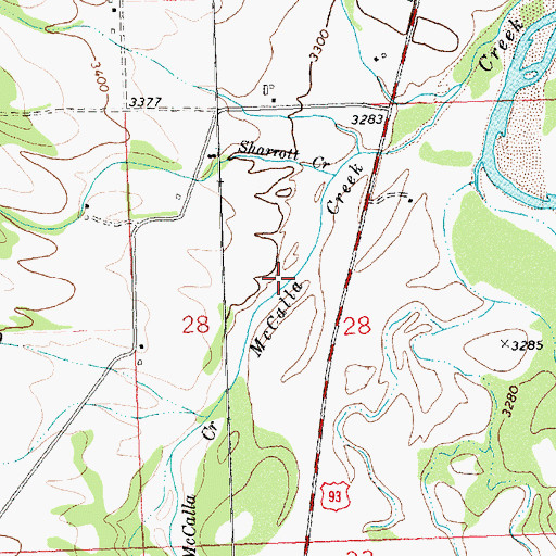 Topographic Map of 09N20W28BD__01 Well, MT