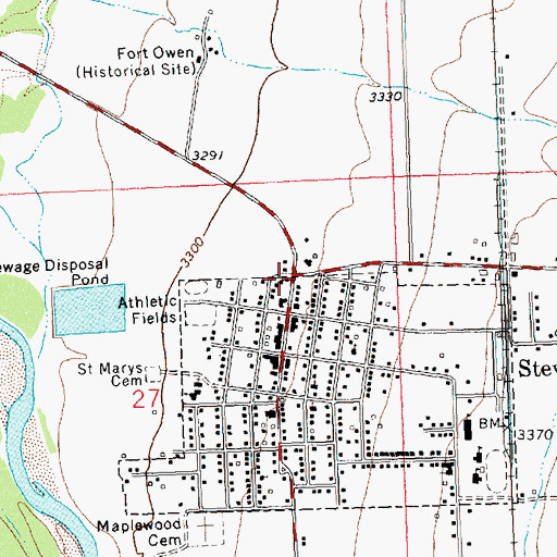 Topographic Map of 09N20W27AACC01 Well, MT
