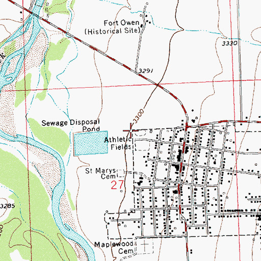 Topographic Map of 09N20W27ABCC01 Well, MT