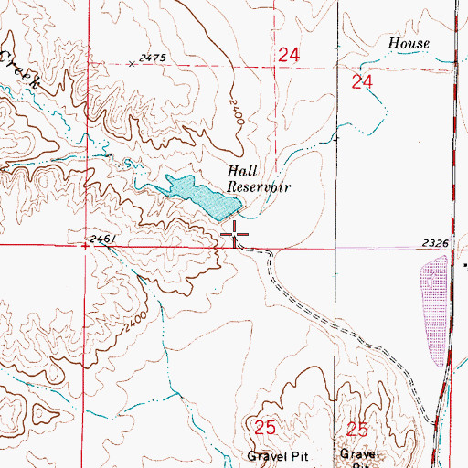 Topographic Map of 09N47E24CDDC01 Well, MT
