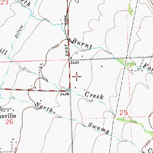 Topographic Map of 09N20W25BB__01 Well, MT