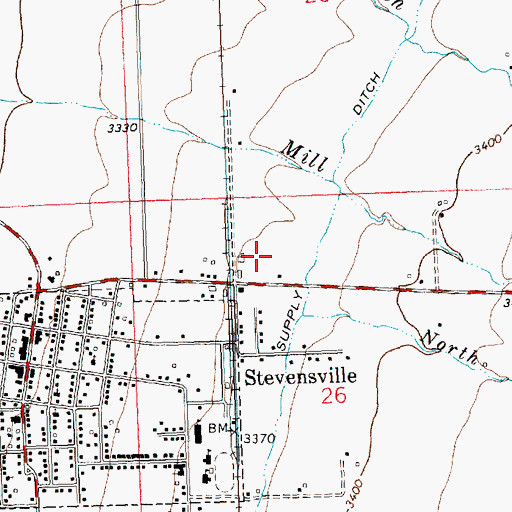 Topographic Map of 09N20W26BA__01 Well, MT