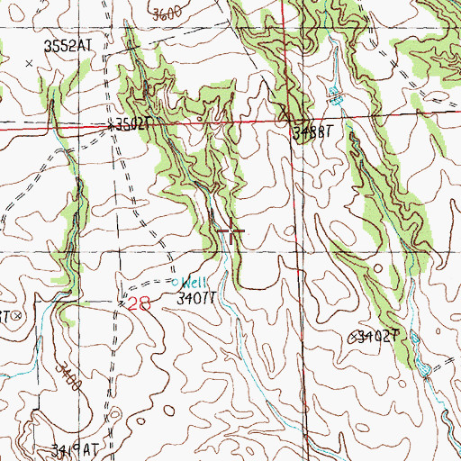 Topographic Map of 09N26E04DDB_01 Well, MT