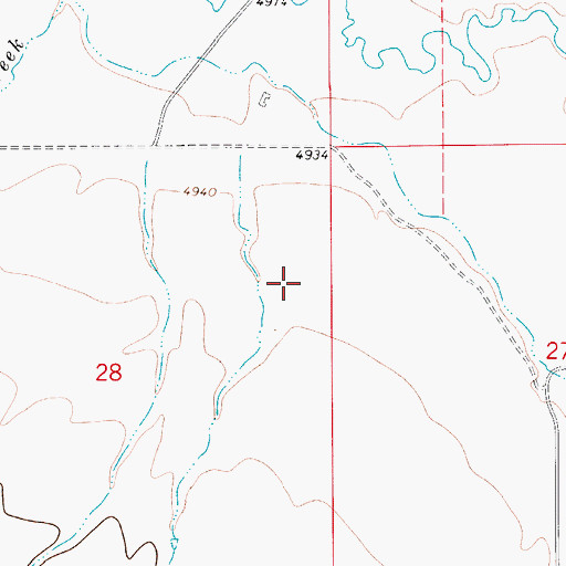 Topographic Map of 09N06E28AA__01 Well, MT