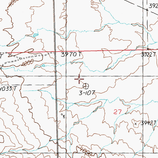 Topographic Map of 09N21E27B___01 Well, MT
