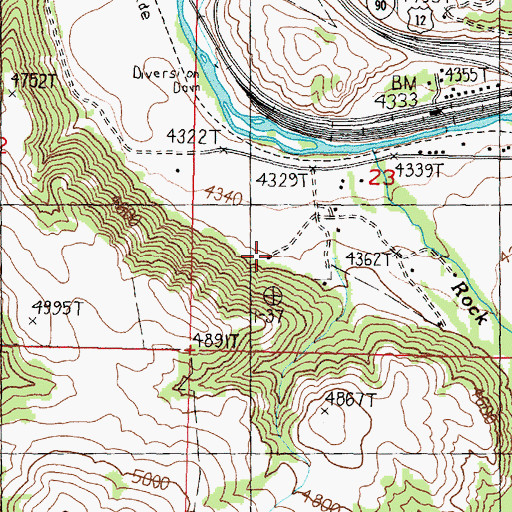 Topographic Map of 09N10W23CCAA01 Well, MT