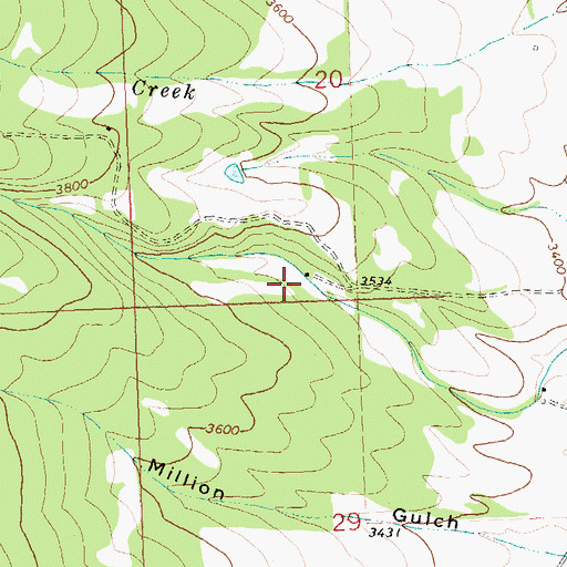 Topographic Map of 09N20W20CDCD01 Well, MT