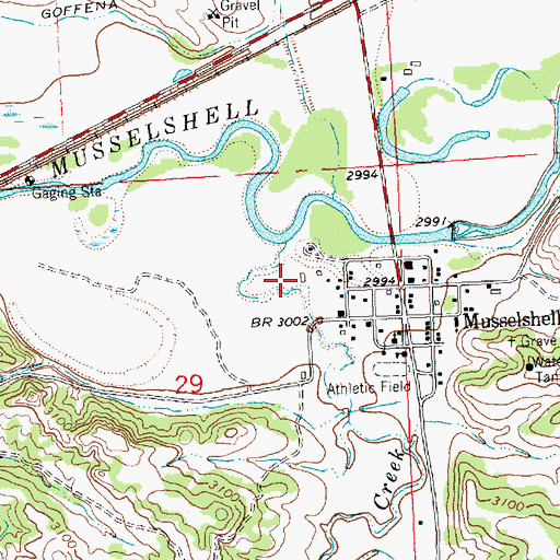 Topographic Map of 09N29E29A___01 Well, MT