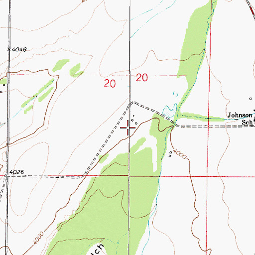 Topographic Map of 09N02E20DB__01 Well, MT