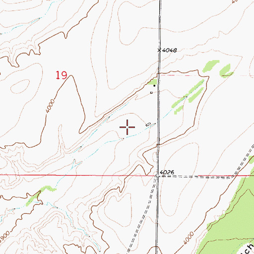Topographic Map of 09N02E19DA__01 Well, MT