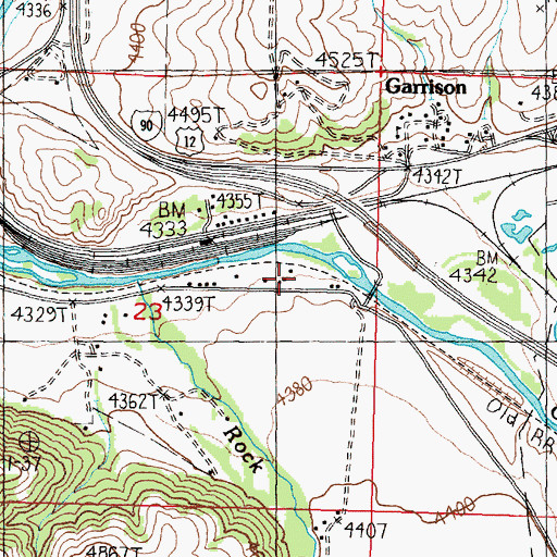Topographic Map of 09N10W23ADCC01 Well, MT