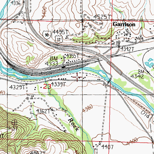 Topographic Map of 09N10W23ACDD01 Well, MT