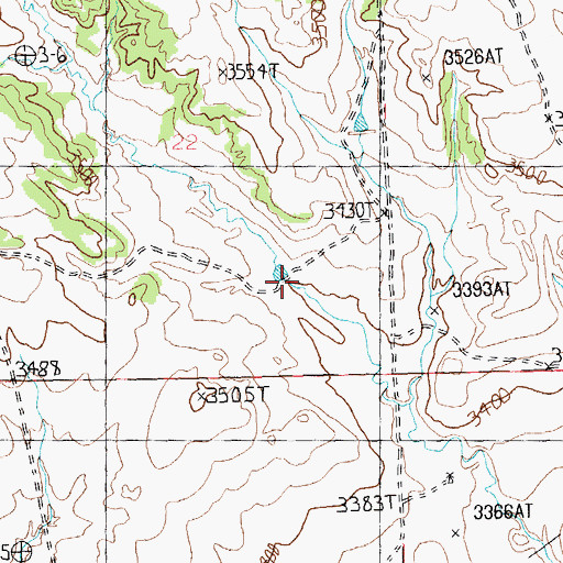 Topographic Map of 09N25E22DACC01 Well, MT