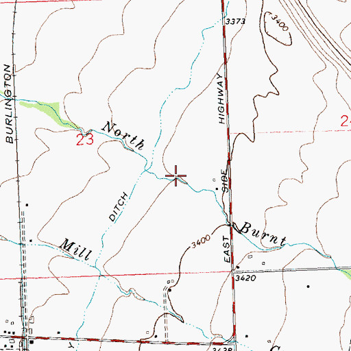 Topographic Map of 09N20W23DA__01 Well, MT