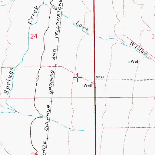 Topographic Map of 09N06E24DA__01 Well, MT