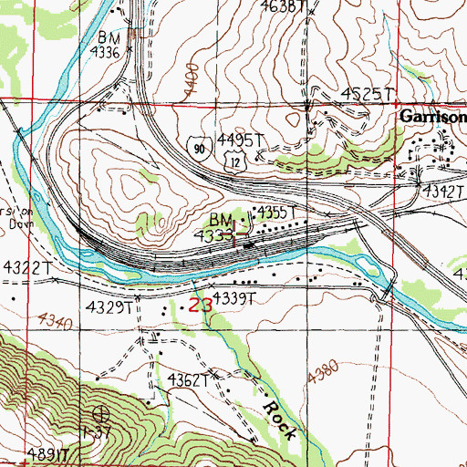 Topographic Map of 09N10W23ACBD01 Well, MT