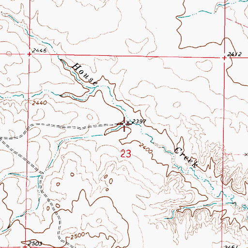 Topographic Map of 09N47E23ACBC01 Well, MT