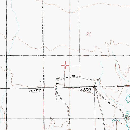 Topographic Map of 09N17E21C___01 Well, MT
