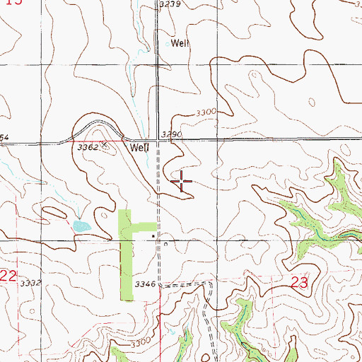 Topographic Map of 09N60E23BCBC01 Well, MT