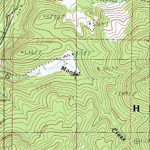 Topographic Map of 09N05W21ACBA01 Well, MT