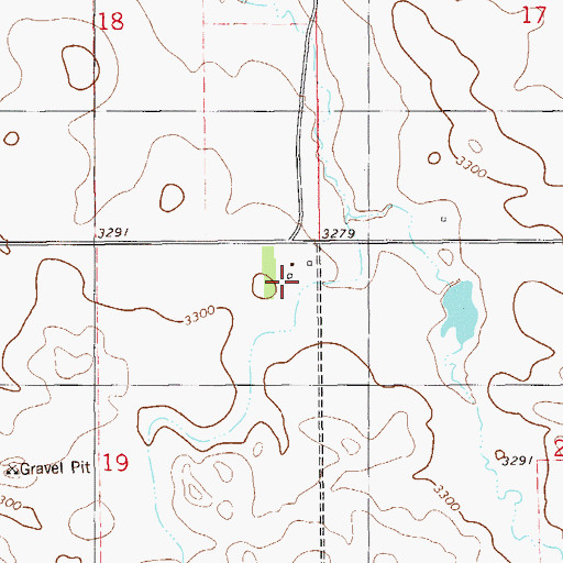 Topographic Map of 09N60E19AAA_01 Well, MT