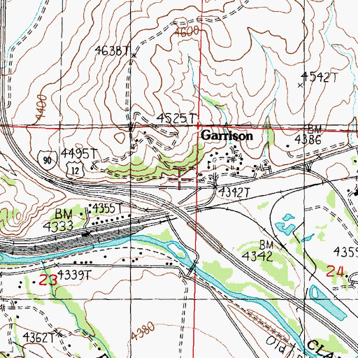 Topographic Map of 09N10W23AADD01 Well, MT