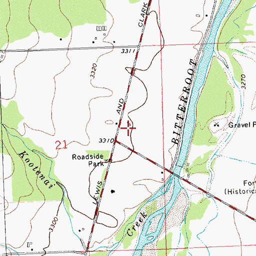 Topographic Map of 09N20W21AD__01 Well, MT