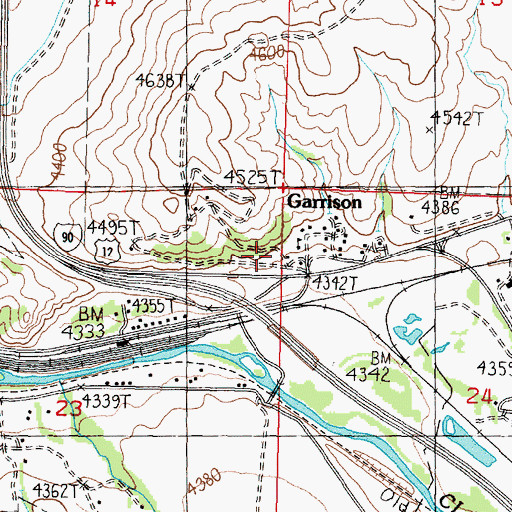 Topographic Map of 09N10W24BBCC01 Well, MT