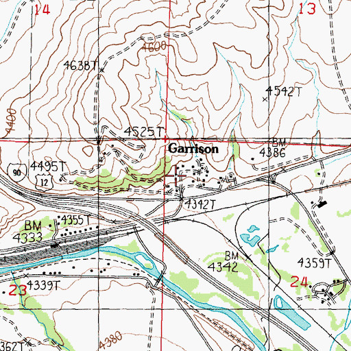 Topographic Map of 09N10W24BBCA01 Well, MT