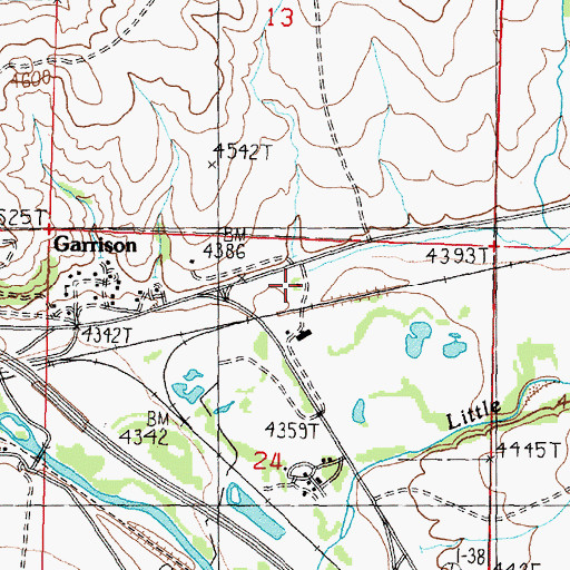 Topographic Map of 09N10W24ABCA01 Well, MT