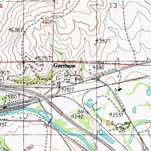 Topographic Map of 09N10W24BABC01 Well, MT
