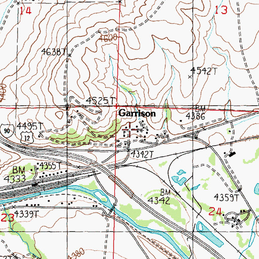 Topographic Map of 09N10W24BBCA02 Well, MT