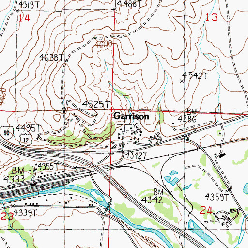 Topographic Map of 09N10W24BBBD01 Well, MT