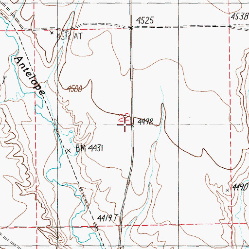 Topographic Map of 09N15E22____01 Well, MT