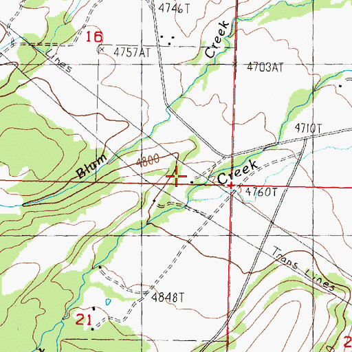 Topographic Map of 09N11W16DDCD01 Well, MT