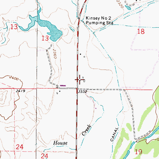 Topographic Map of 09N48E18CCCB01 Well, MT