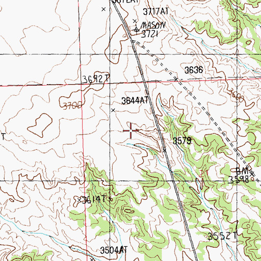 Topographic Map of 09N25E21B___01 Well, MT