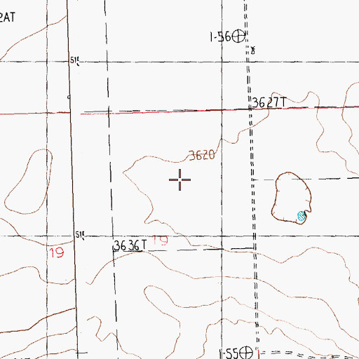 Topographic Map of 09N25E19A___01 Well, MT