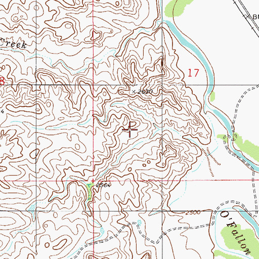 Topographic Map of 09N55E17C___01 Well, MT