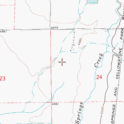 Topographic Map of 09N06E24BB__01 Well, MT