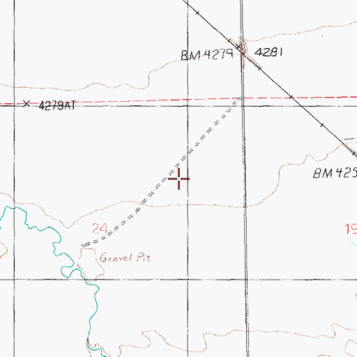 Topographic Map of 09N16E24A___01 Well, MT
