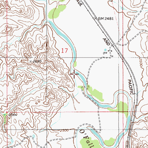 Topographic Map of 09N55E17DB__01 Well, MT