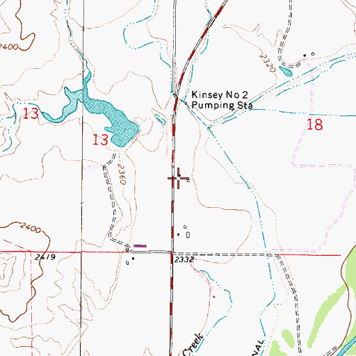 Topographic Map of 09N48E18CBCC01 Well, MT